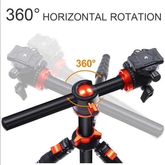 K&F Concept 67 inch Camera Tripod Horizontal Aluminum Tripods Portable Monopod - Picture 2 of 9